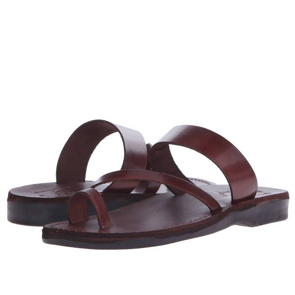 NEW JERUSALEM SANDALS zohar slide sandal in brown